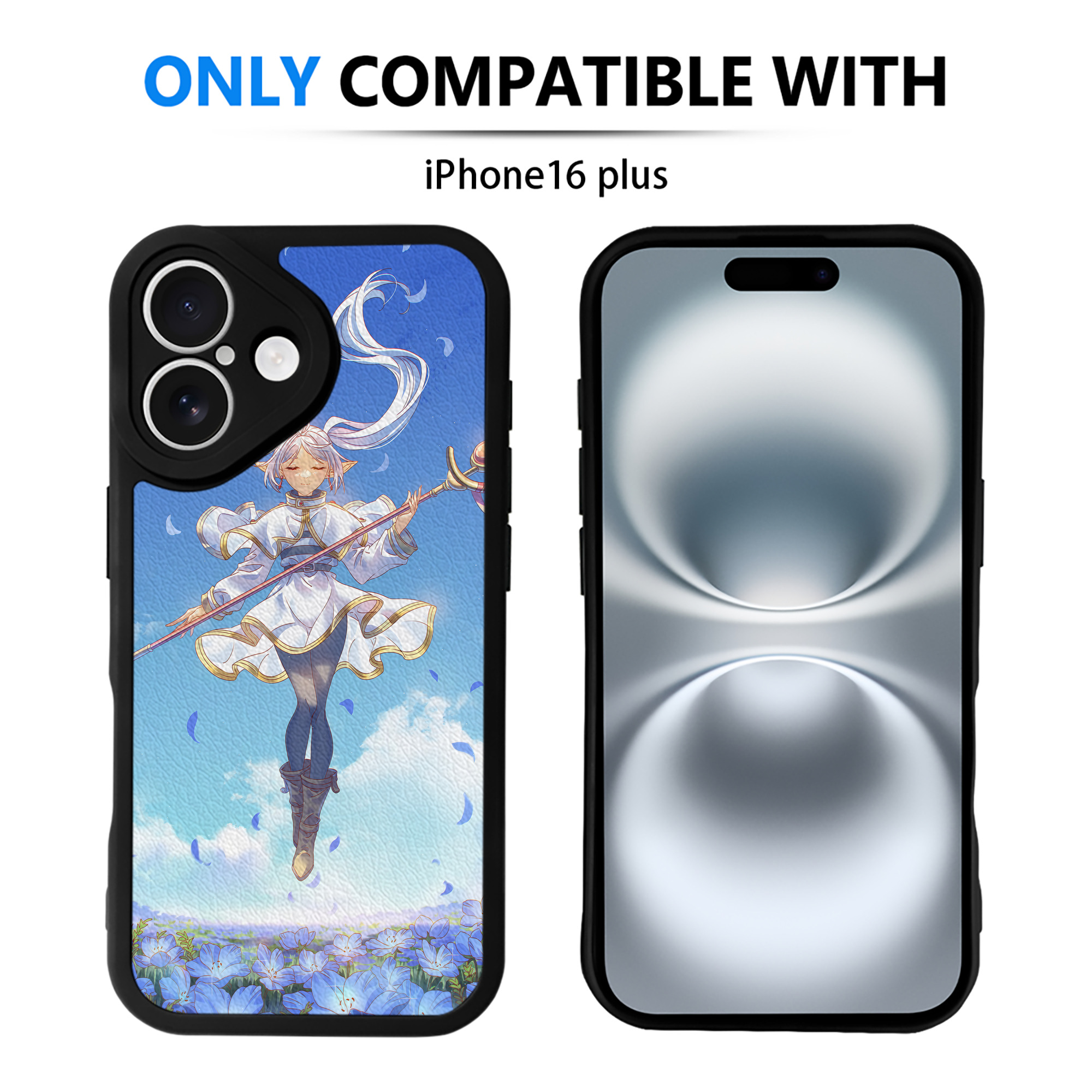（画像用） 葬送のフリーレン Frieren 【iPhone 16シリーズ対応】シリコンスマホケース（レザー調） 材質：シリコン